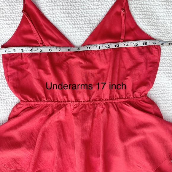 Entro red ruffle spaghetti strap midi dress - Picture 7 of 9